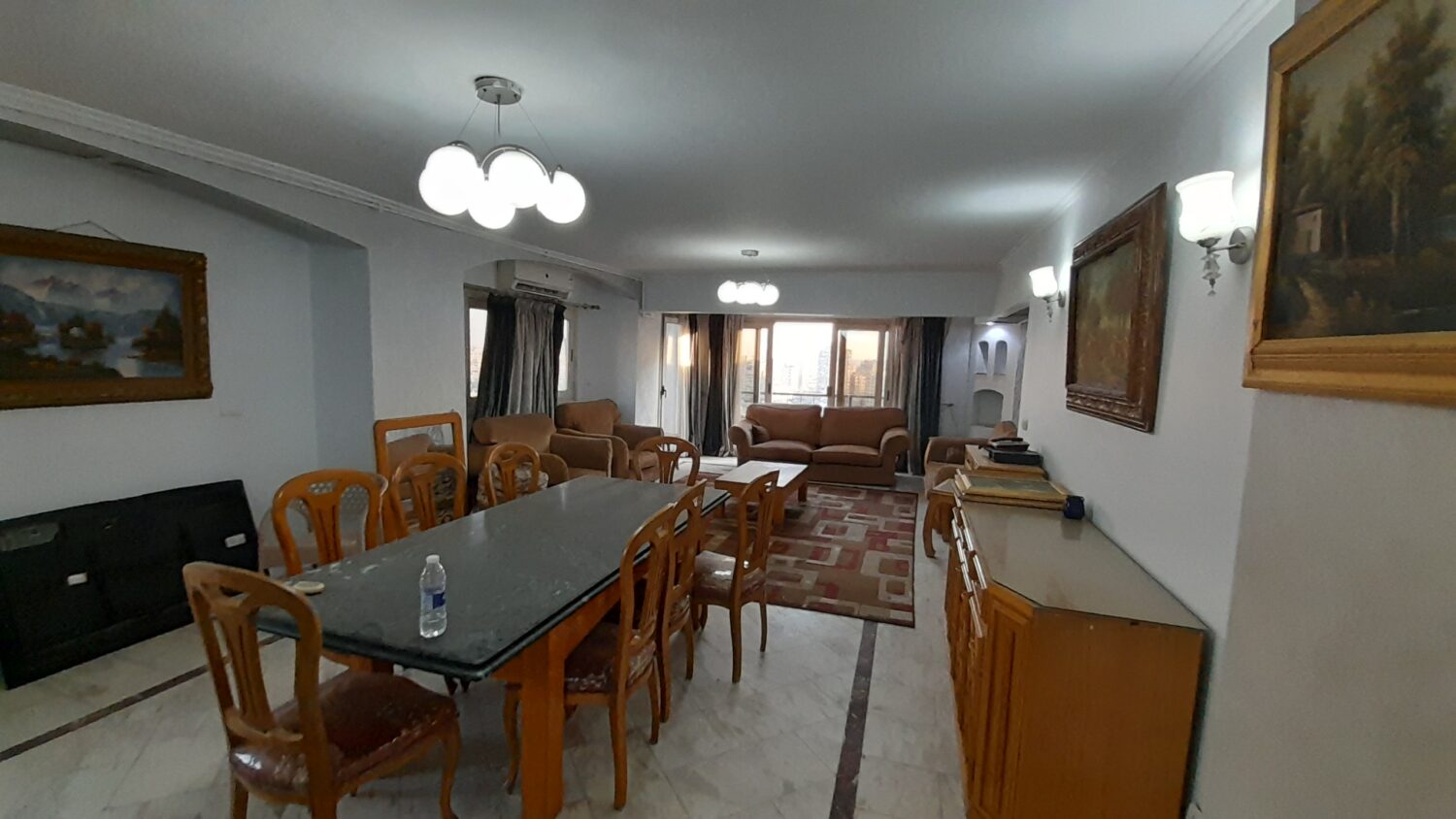 شقة للبيع فى المهندسين 220م غير مجروحة فيو فيو بانورامى نادى الصيد