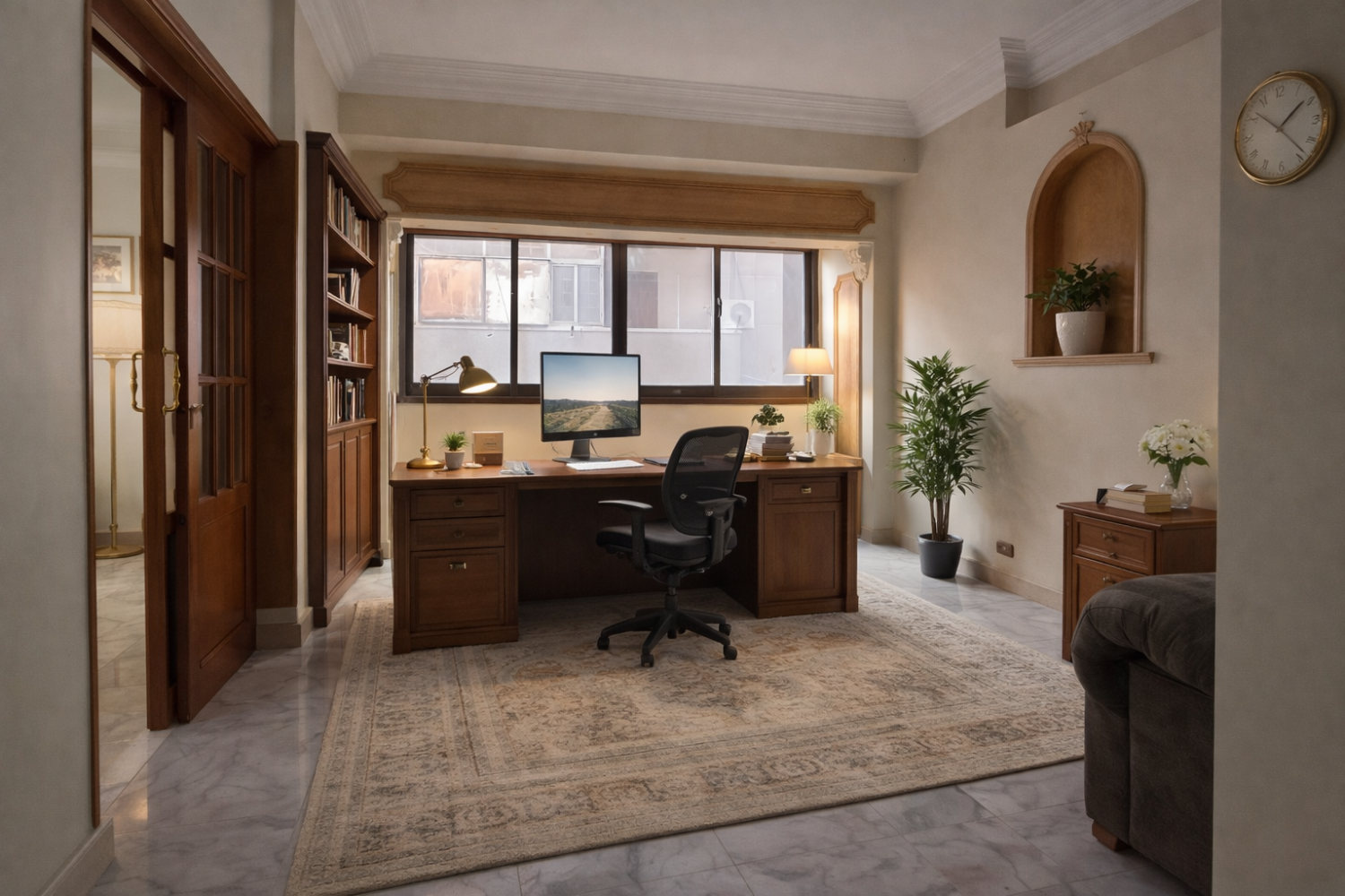 مكتب للإيجار في مصر الجديدة قرب ميدان سانت فاطيمة 140م برخصة إدارى برايم لوكيشن .